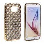 Wholesale Samsung Galaxy S6 Edge Exotic Electroplate Soft Hybrid Case (Black)